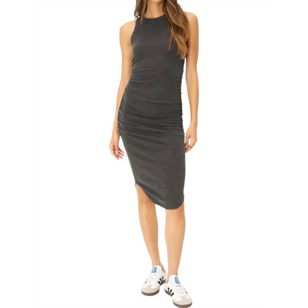 Sleeveless Ruched Black Dress by PROJECT SOCIAL T(like Michael Stars Wren dress)